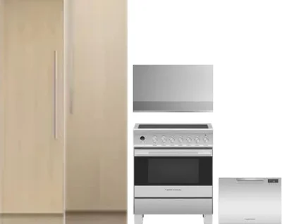 5 Piece Package Includes Refrigerator, Freezer, Range, Hood And Dishwasher